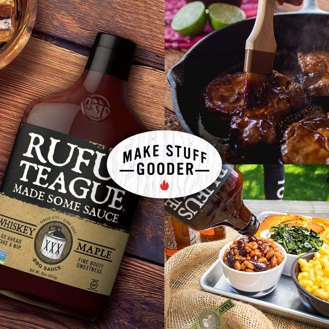 Rufus Teague - Whiskey Maple BBQ Sauce - Premium Barbecue Sauce - 15.25 Oz. Bottles - 2 Pack - Image 6