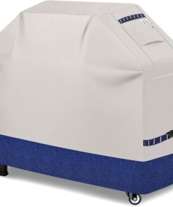 Grill Cover BBQ Grill Cover 600D Waterproof Heavy Duty Gas Grill Cover. UV & Dust & Rip-Proof. Barbecue Grill Covers for Weber. Brinkmann. Char Broil Grills (64 L X 26 W X 48 H Fog/Navy)