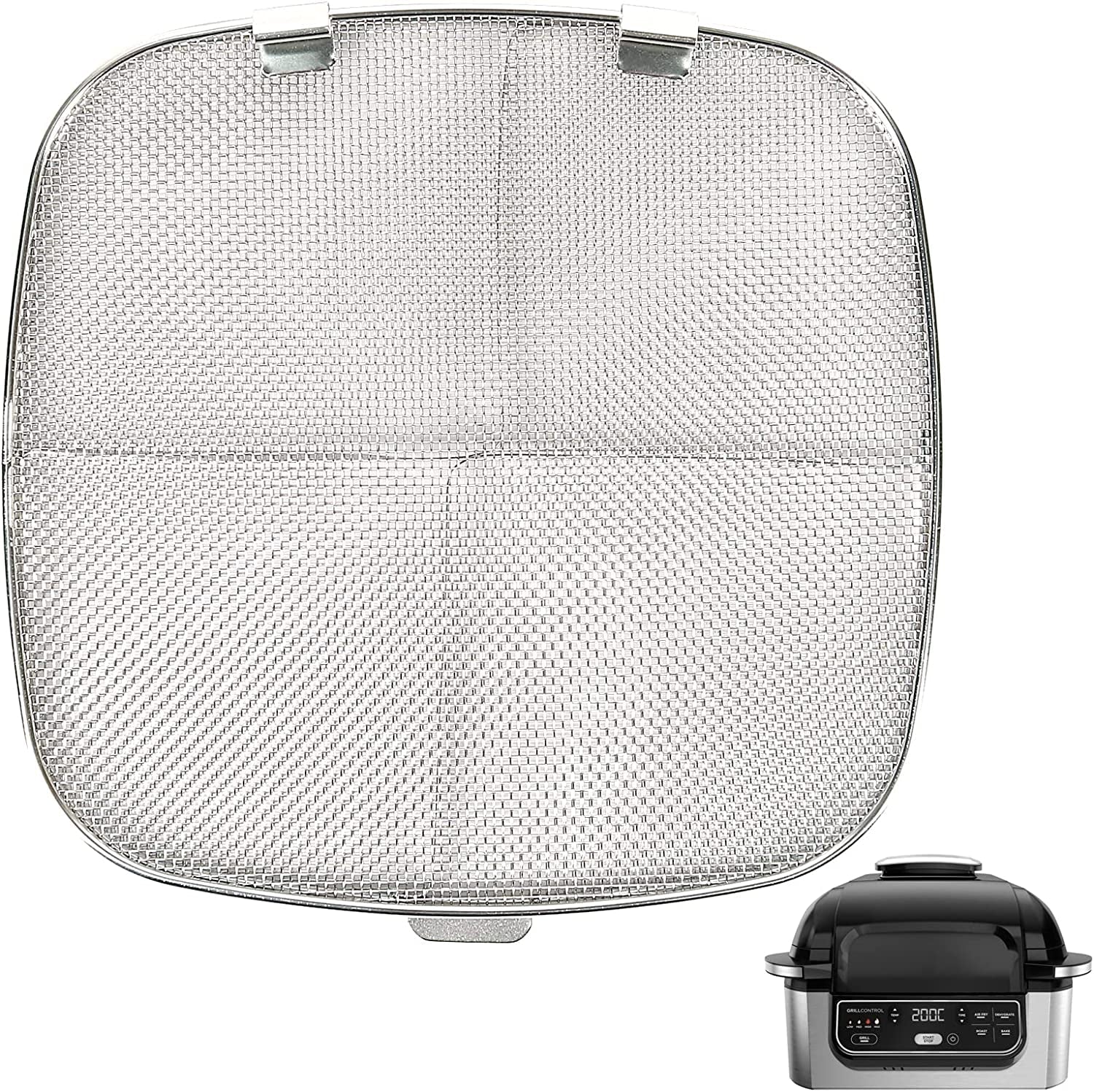 Stainless Steel Splatter Shield for Ninja Foodi AG301. Air Fryer Accessories for Ninja Foodi 5-In-1 Indoor Grill. Replacement Parts for Ninja Foodi AG300. AG300C.AG301C. AG302. AG400