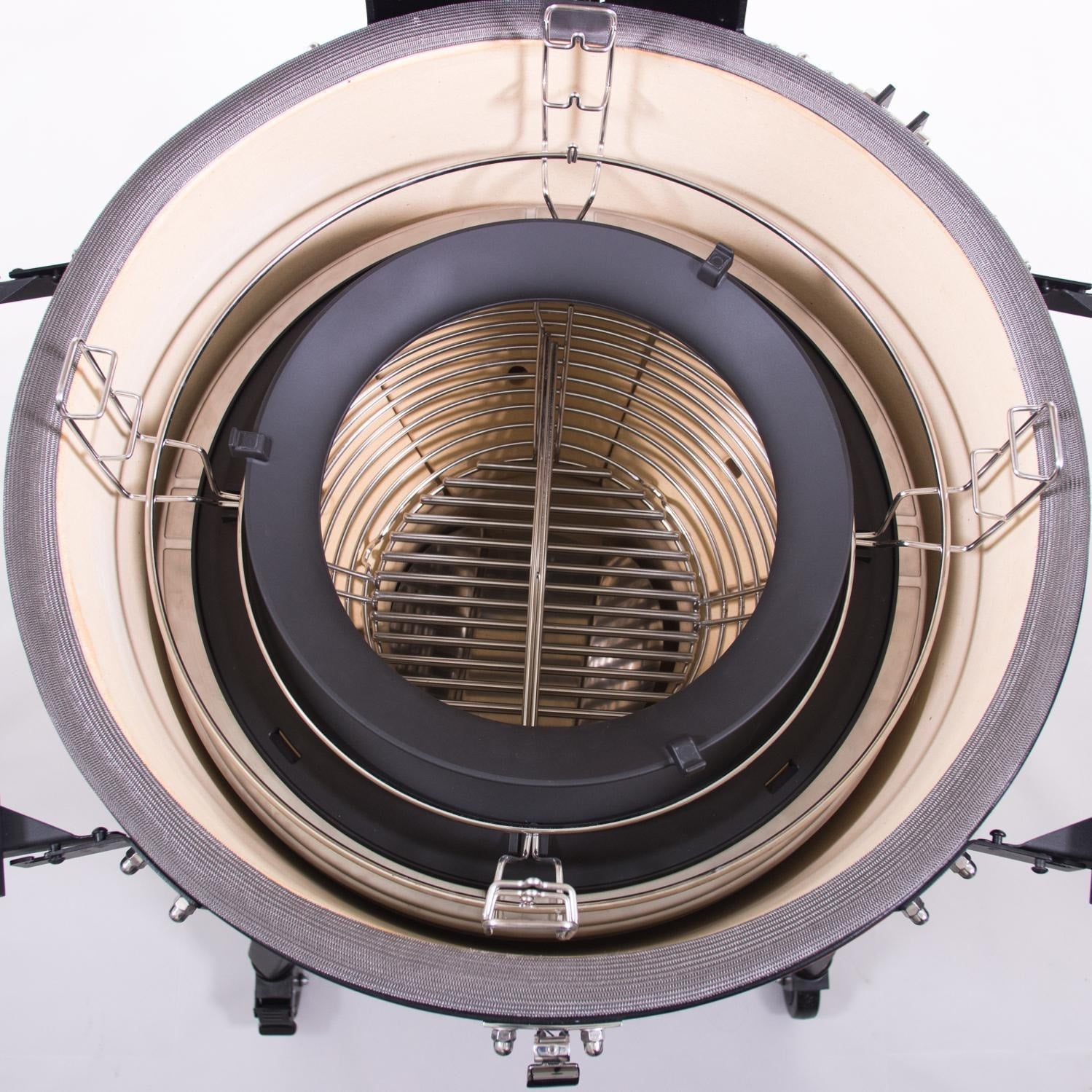 Kamado Joe: Big Joe III w/ Cart. Hyperbolic Insert. Aluminum Side Shelves. Heat Def. D&C. Tools - Image 6