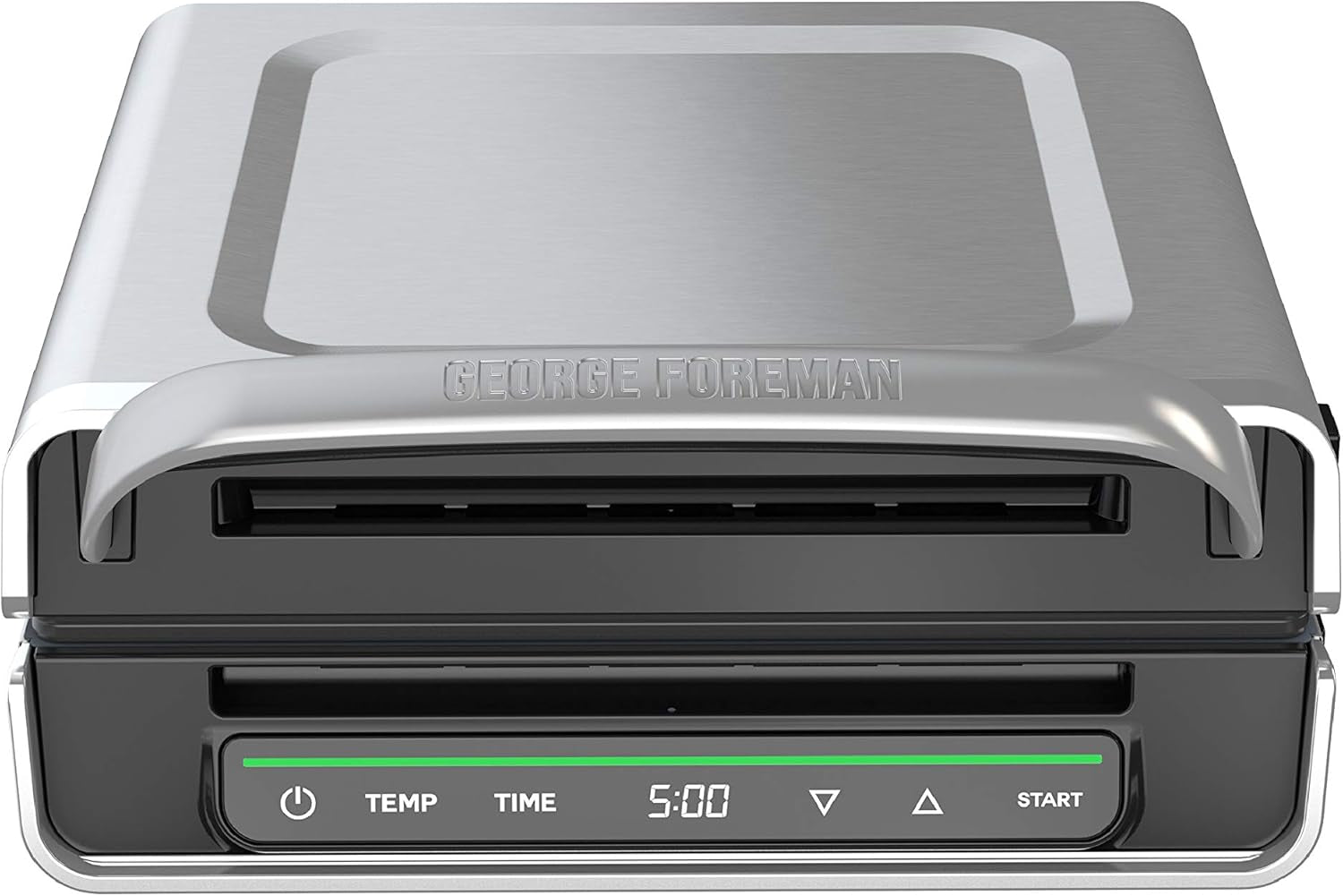 George Foreman Family Size (4-6 Servings). GRD6090B Smokeless-Digital Smart Select. Stainless Steel - Image 2