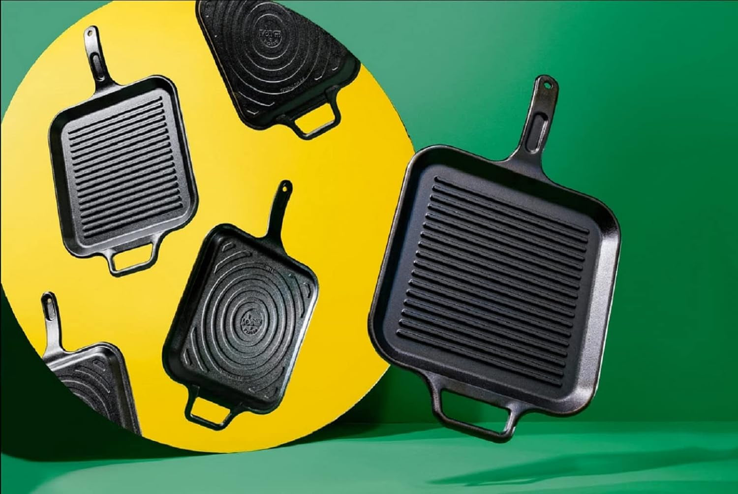 BOLD 12 Inch Seasoned Cast Iron Grill Pan; Design-Forward Cookware - Image 5