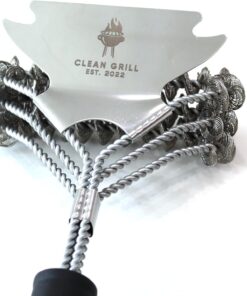 Clean Grill Superior BBQ Grill Brush - Efficient. Safe Wire Bristle Barbecue Cleaning Tool - Extra Strong Cleaner. for Grill Lovers. Ideal for Cleaning Any BBQ Grill