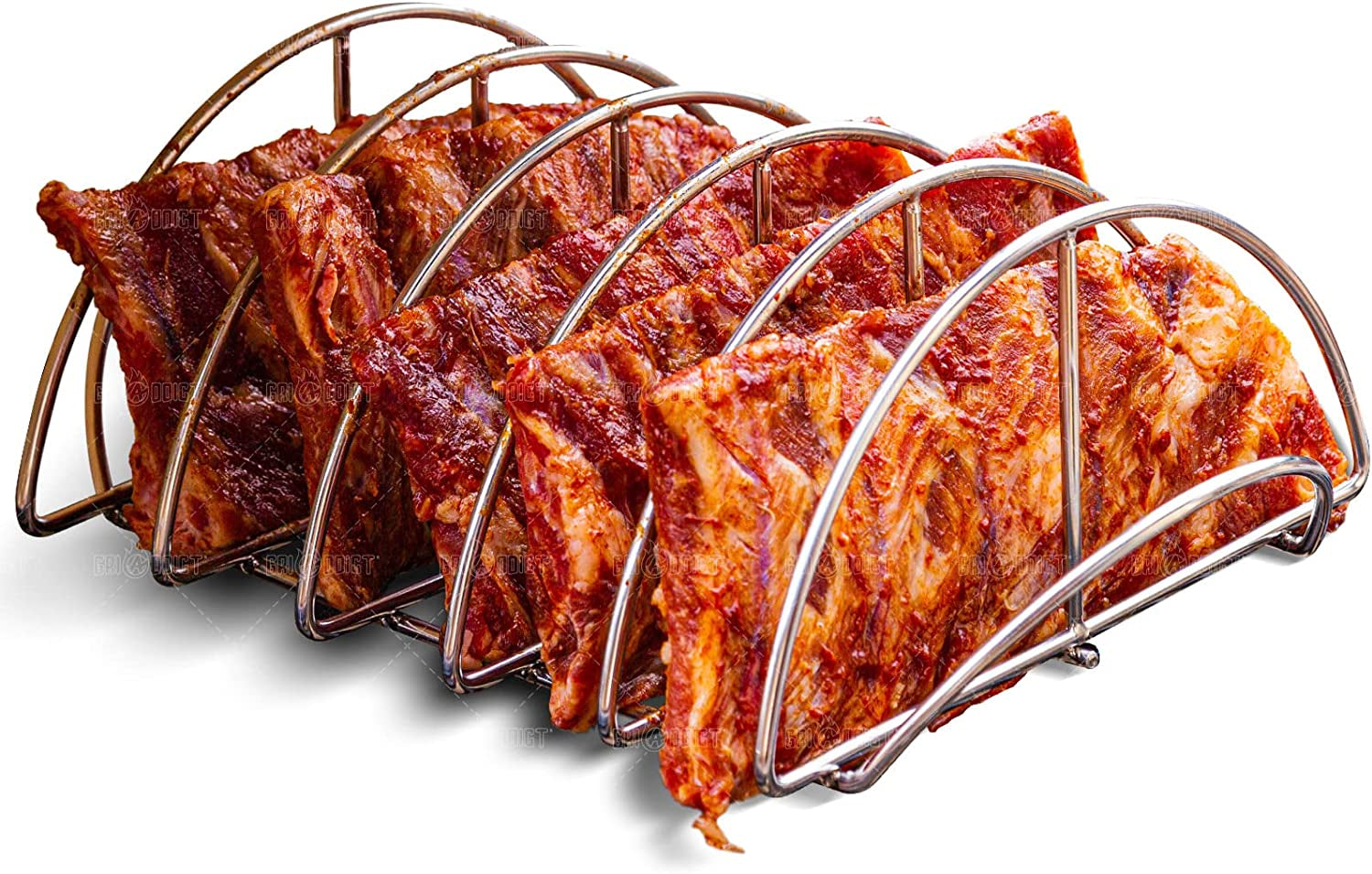 BBQ Rib Racks for Smoking. Classic Joe. BGE Grill Expander Rack Accessories - Optimizes Grilling Space. Standing Roast Rack Allows for More Even Cooking. Works with 18 or Larger Size Grill. Stainless