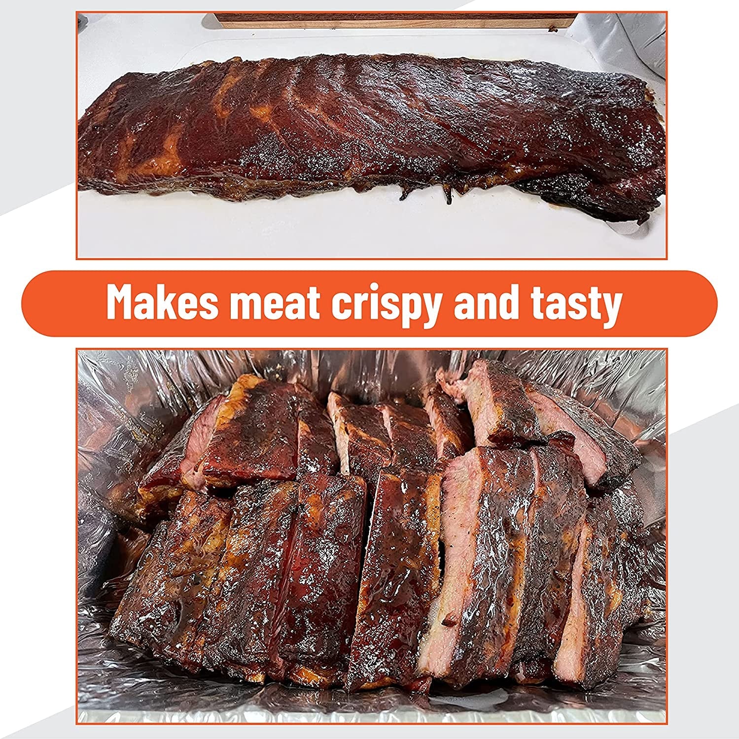 UNCO- Stainless Steel Rib Rack. Holds up to 4 Full Racks of Ribs for Smoking. Smoker Rack for Grilling. Nonstick BBQ Rib Rack Stand Holder - Image 4