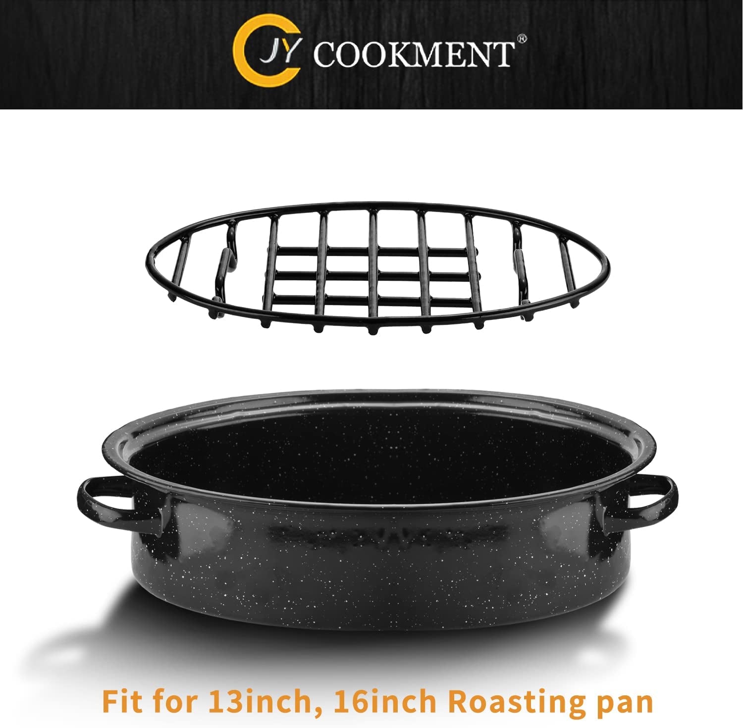 JY COOKMENT Roasting Rack with Integrated Feet. Cooling Drying Rack Kitchen Rack with Enameled Coating. PTFE Free. Great for Cooking. Roasting. Drying. Grilling. Dishwasher Safe (10Inch*6.5Inch) - Image 6