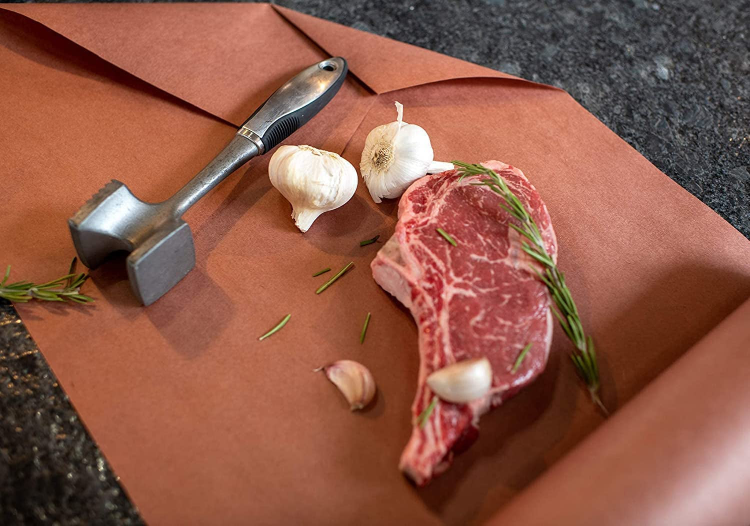 Pink Butcher Paper Roll with Dispenser Box - 17.25 Inch by 175 Foot Roll of Food Grade Peach BBQ Butcher Paper for Smoking Meat - Unbleached. Unwaxed and Uncoated Kraft Paper Roll - Made in the USA - Image 7