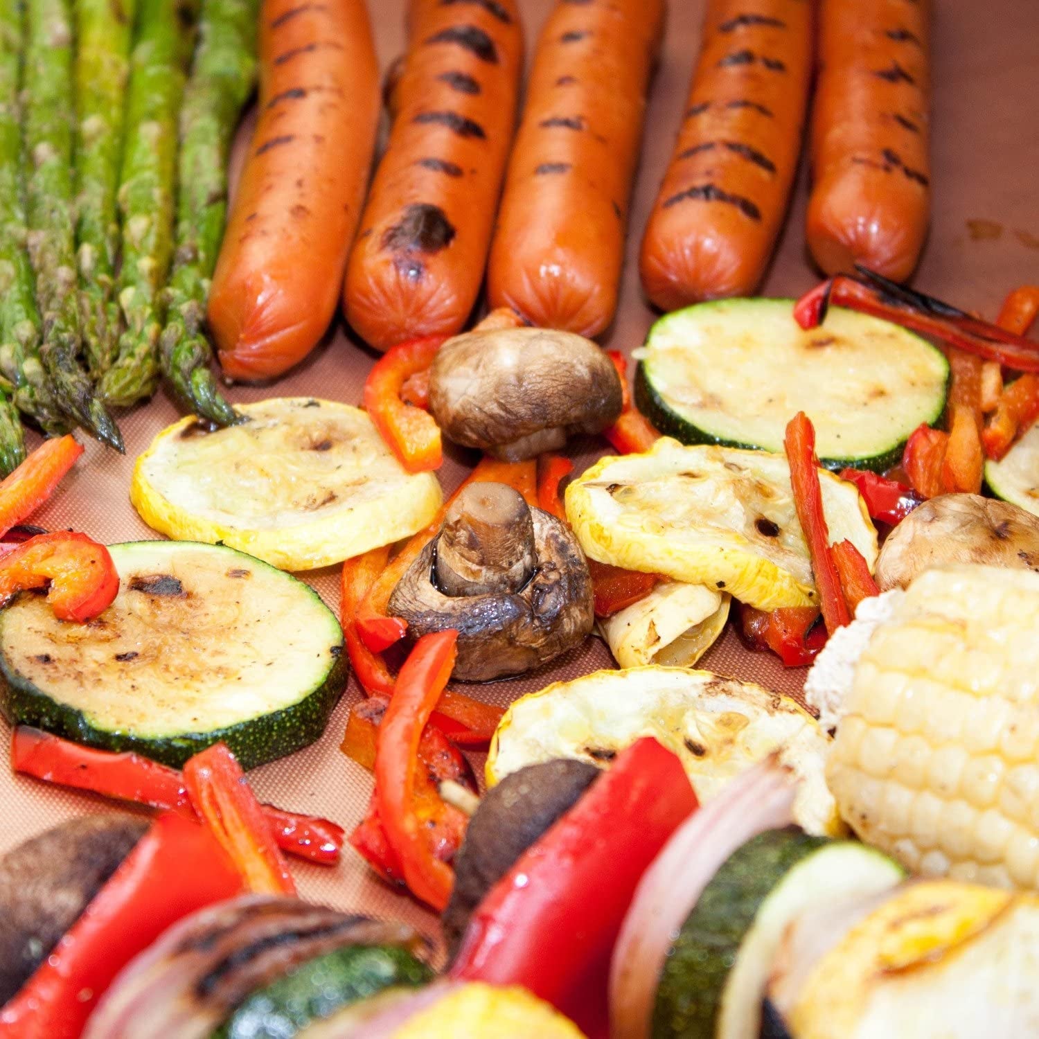 Grillshield - 2 Extra Large Copper Grill and Bake Mats - Best Gift - 17 X 23 Inches Non Stick Mats for BBQ Grilling & Baking. Reusable and Easy to Clean - Image 6