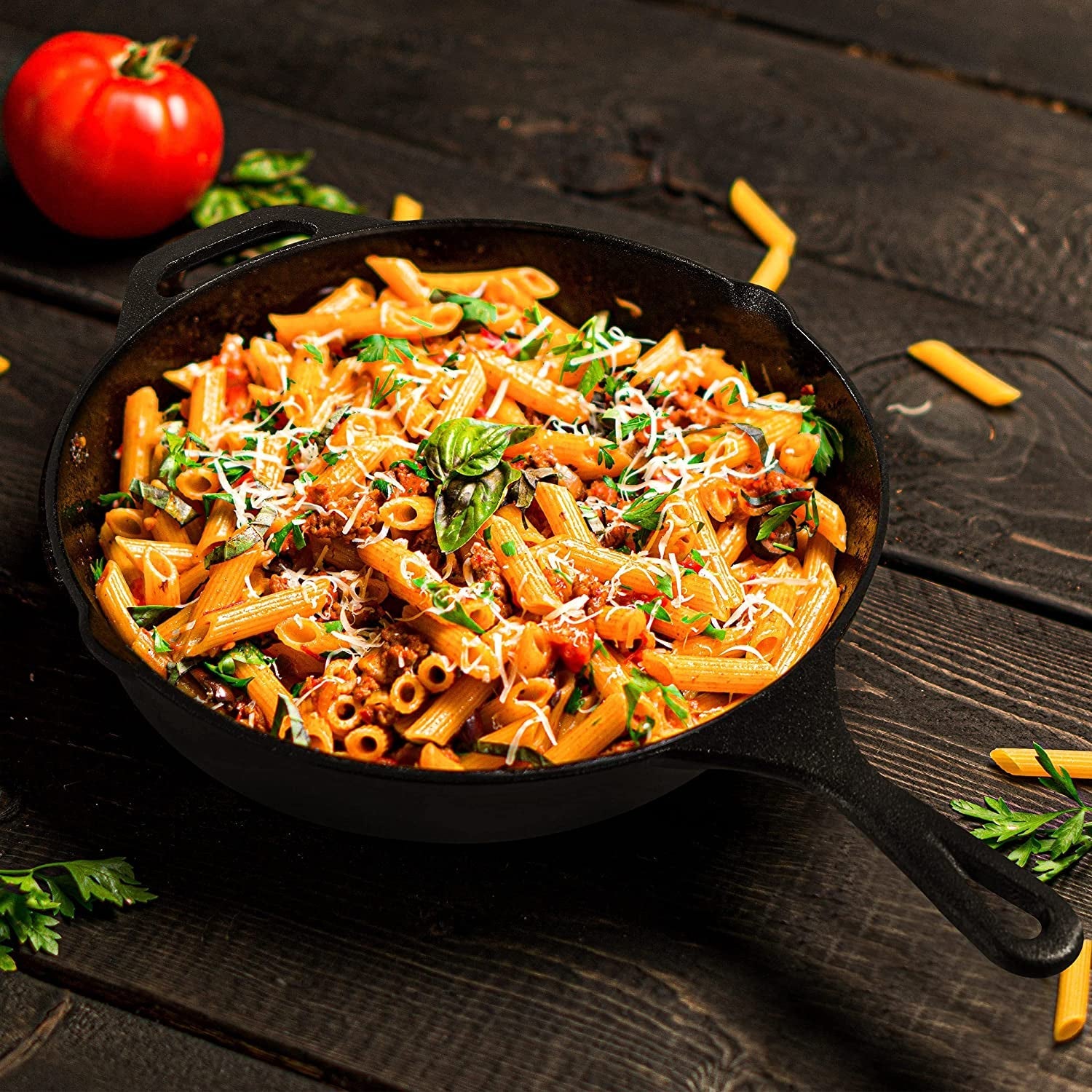 Utopia Kitchen Cast Iron Frying Pan 12 Inch. Cast Iron Chefs Pan. Pre Seasoned Skillet. Safe Grill Cookware for Indoor & Outdoor Use. Black - Image 9