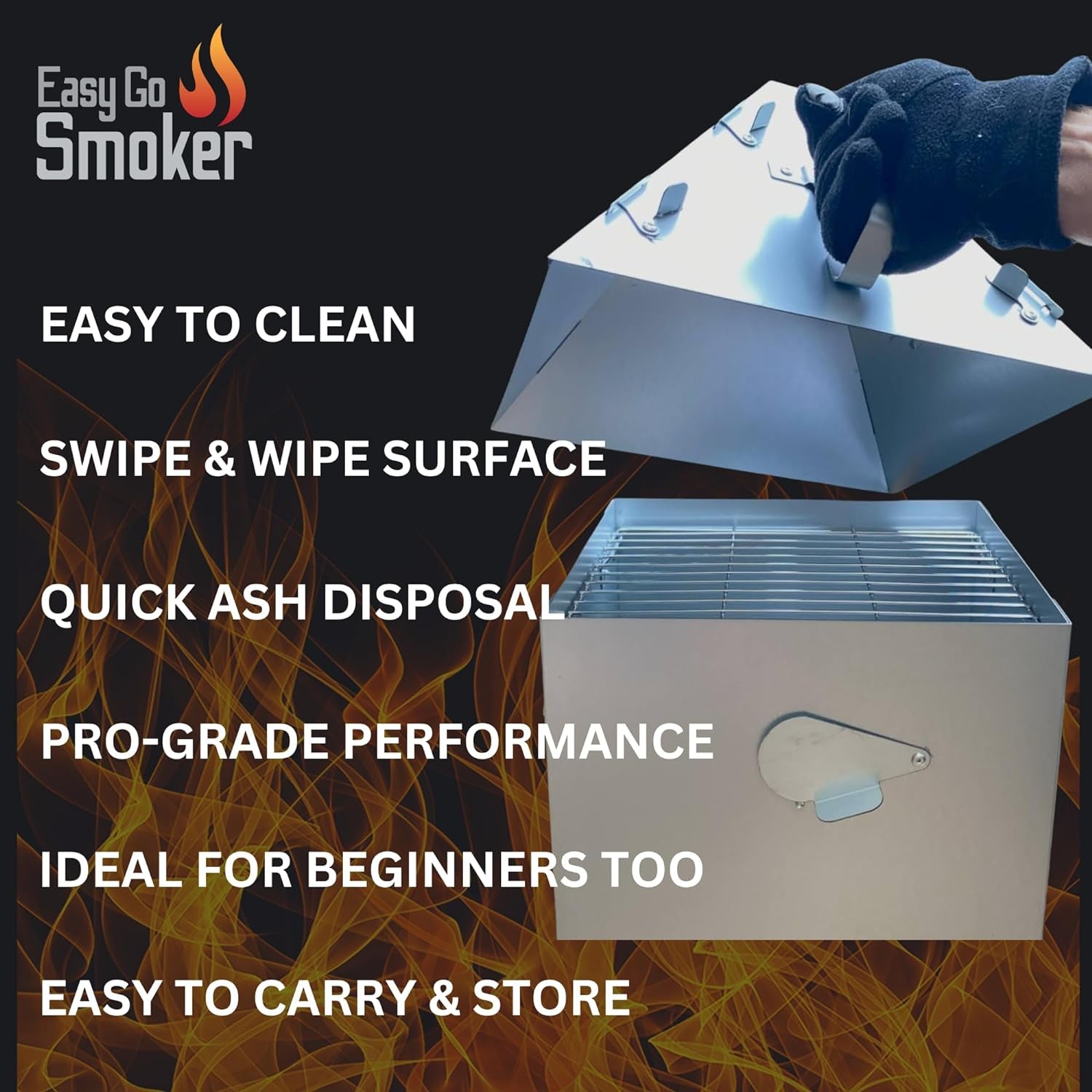 Foldable & Portable Vertical Pellet Smoker - 19.7 Meat Smoker for BBQ Grill. Outdoor Cooking. Camping & RV - Easy to Clean - Includes Carrier Bag. Spoon & Built-In Thermometer – Easygosmoker - Image 6