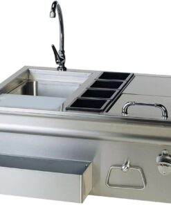 Bull Grills: Stainless Steel 30 Bar Center w/sink