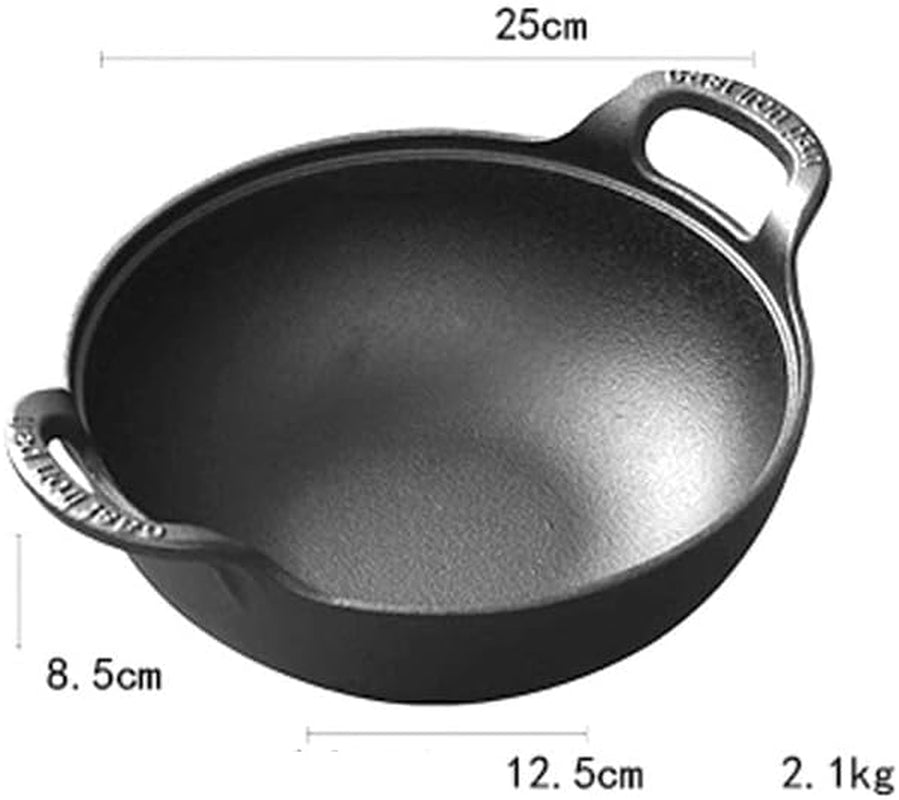 Cast Iron Wok with Handles. Pre-Seasoned Cast Iron Grilling Wok. Use in the Oven. on the Stove. or on the Grill (10 Inch) - Image 4