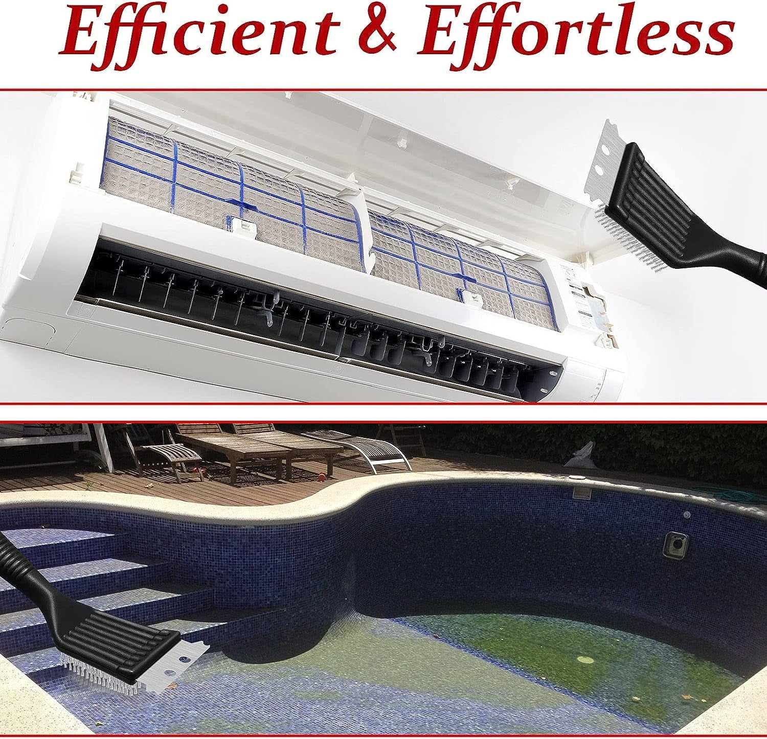 2 Pieces 8 Inch Grill Brush and Scraper Stainless Steel Wire Grill Brush Extra Strong BBQ Cleaner Accessories Heavy Duty Barbecue Grill Cleaning Brush Grill Grate Brush Cleaner - Image 6