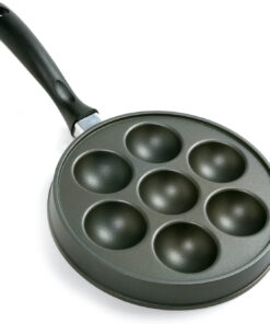 Norpro Nonstick Stuffed Pancake Pan. Munk/Aebleskiver/Ebelskiver 16.5″ X 9″ X 1.25″ Black