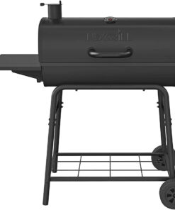 Nexgrill Premium Charcoal Barrel Grill. 29 Inches Barbecue Grill. Heavy Duty Charcoal Barrel BBQ Grill. Outdoor Cooking. Side Shelf. for Camping. Patio. Backyard. Tailgating Barrel Grill