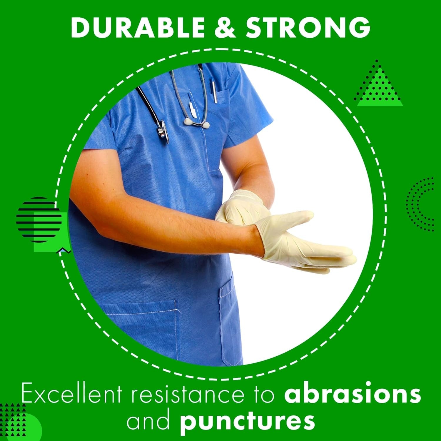 Disposable Latex Gloves for Kitchen and Cleaning Powder Free Size Large. 100 - Image 3