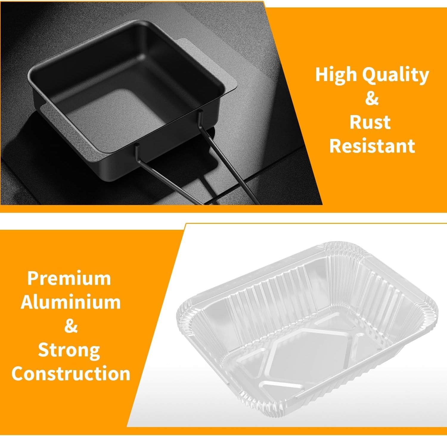 GARNETIN Nexgrill Grill Drip Pan & Grease Catcher Cup for 720-0830H.D/EH. 720-0882A. 720-0888/N Models - Holder Drip Tray with 15 Aluminum Foil Liners - Image 4