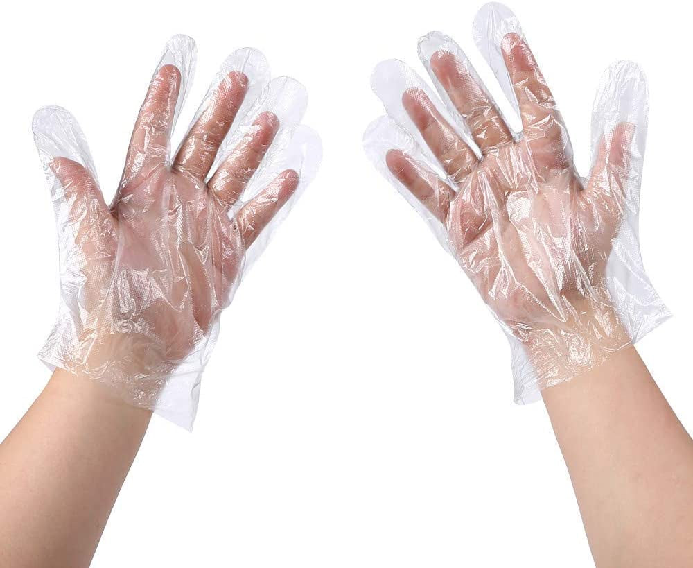 Disposable Food Prep Gloves - 500 Piece Plastic Food Safe Disposable Gloves. Food Handling. One Size Fits Most 500 PCS