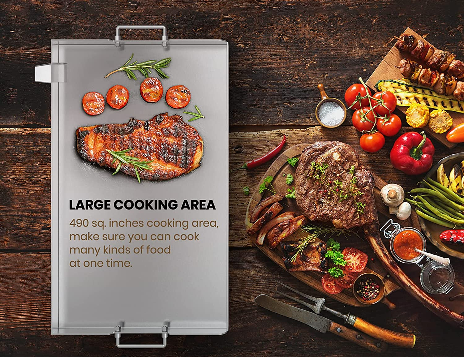 28 Inch Stainless Steel Flat Top Gas Grill Griddle Replacement for Blackstone 2-Burner Propane Fueled Grill Improved New Rear Grease Management System (Improved Version) - Image 5