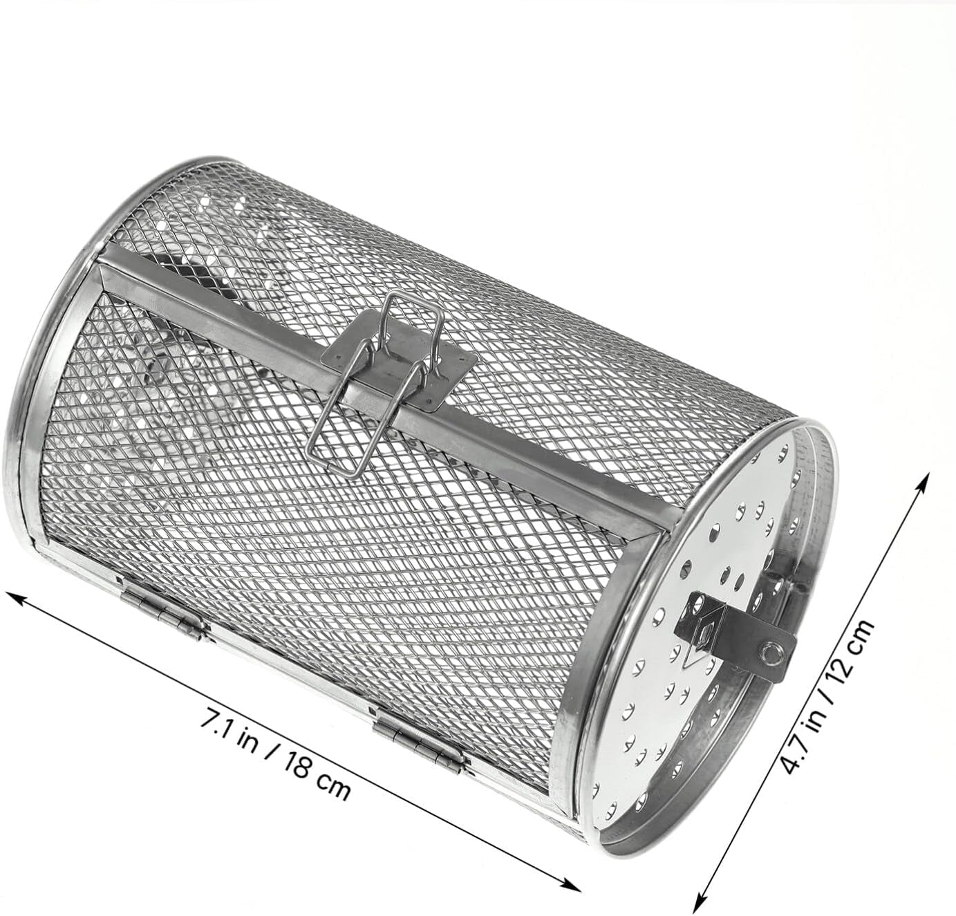 Angoily Oven Crisper Basket Rotating Grilled Cage Drum Oven Basket Kitchen Rolling Grill Basket Oven Roast Basket Roast Baking Cage for Barbecue Camping Outdoor Supplies Rotisserie Grill Basket - Image 6