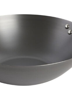 Babish Carbon Steel Flat Bottom Wok and Stir Fry Pan. 14-Inch