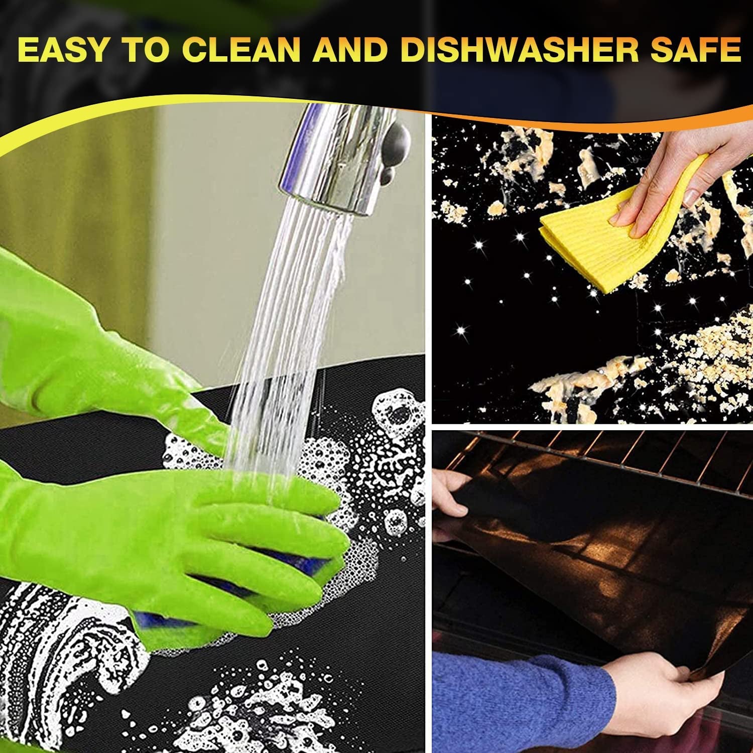 Grill Mats for Outdoor Grill Set of 6 BBQ Grill Mat Non-Stick Reusable Heavy Duty Grilling Mats Teflon Grill Sheets Grill Tools BBQ Accessories for Charcoal Grill Gas Electric Smokers Barbecue Camping - Image 3