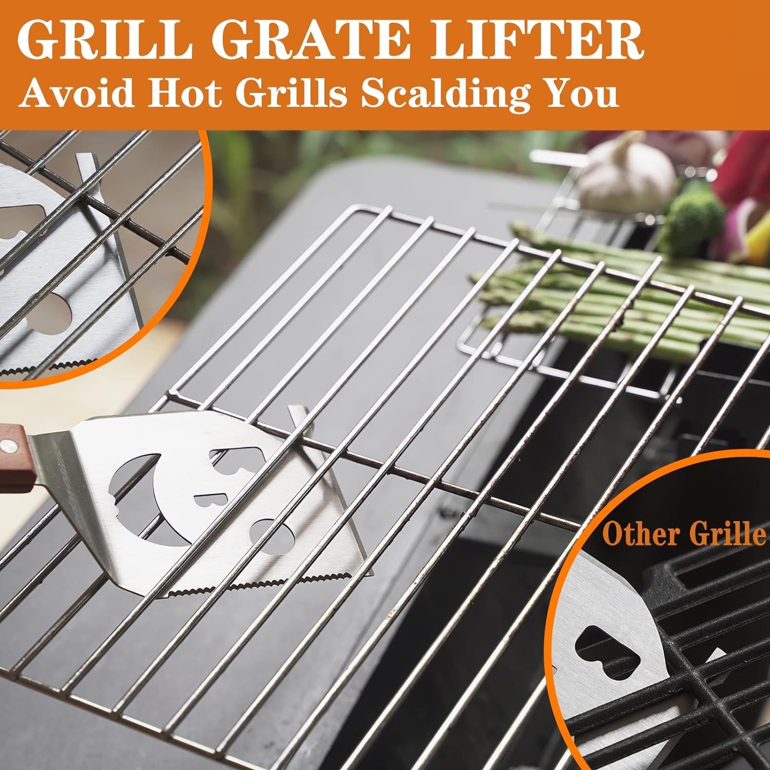 Rilltowpe BBQ Spatula. Outdoor BBQ BBQ Spatula. Wooden Handle Stainless Steel BBQ Spatula. Outdoor BBQ Accessories. Unique BBQ Gifts. - Image 6