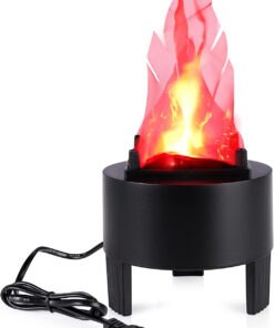 TOPCHANCES 3D Fake Flame Lamp.110V Electric Campfire Artificial Flickering Flame Table Lamp Fake Fire Light Realistic Flame Stage Effect Light for Halloween Christmas Party Festival Decoration