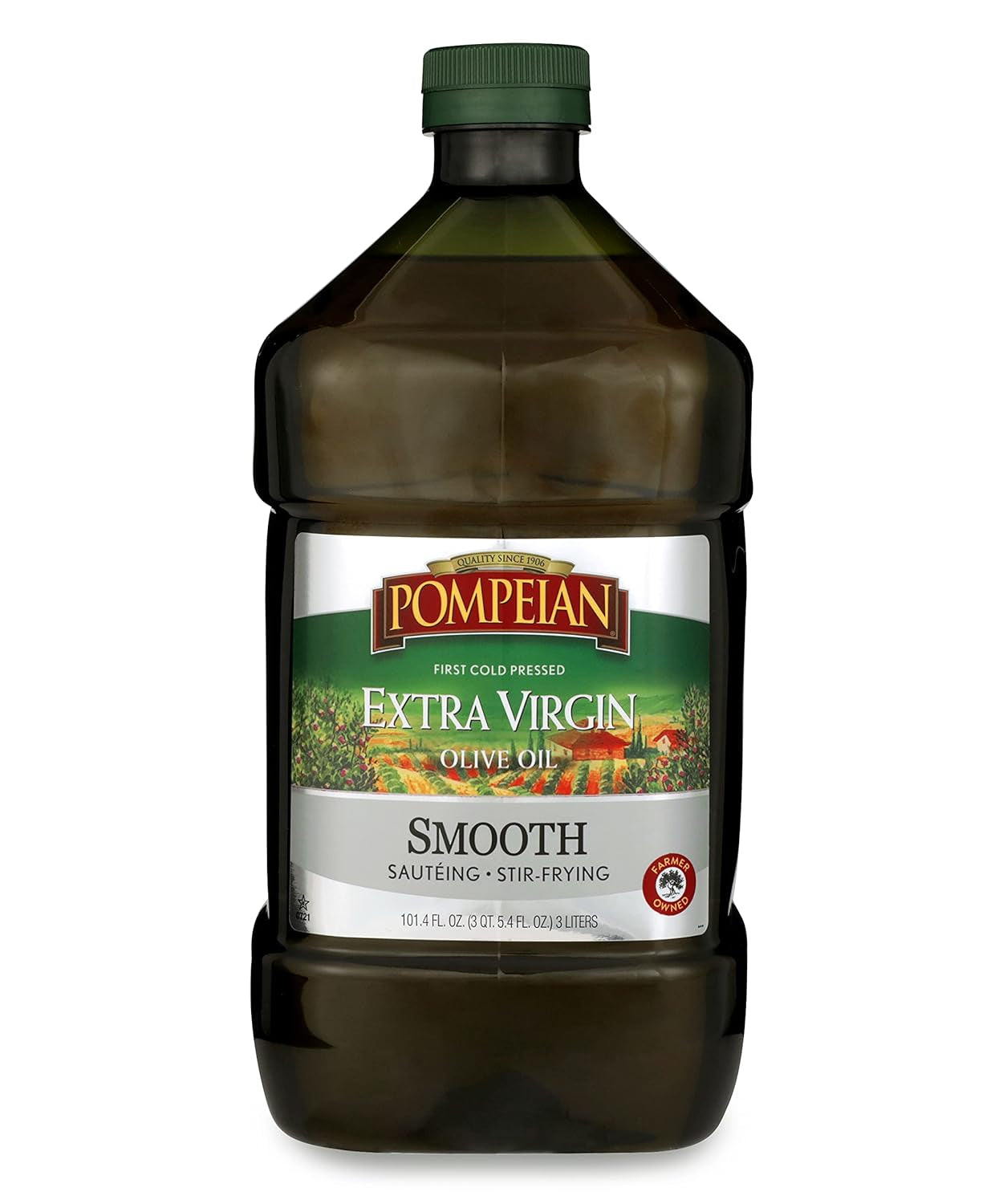Pompeian Smooth Extra Virgin Olive Oil. Contains Polyphenols. First Cold Pressed. 101 Fl Oz