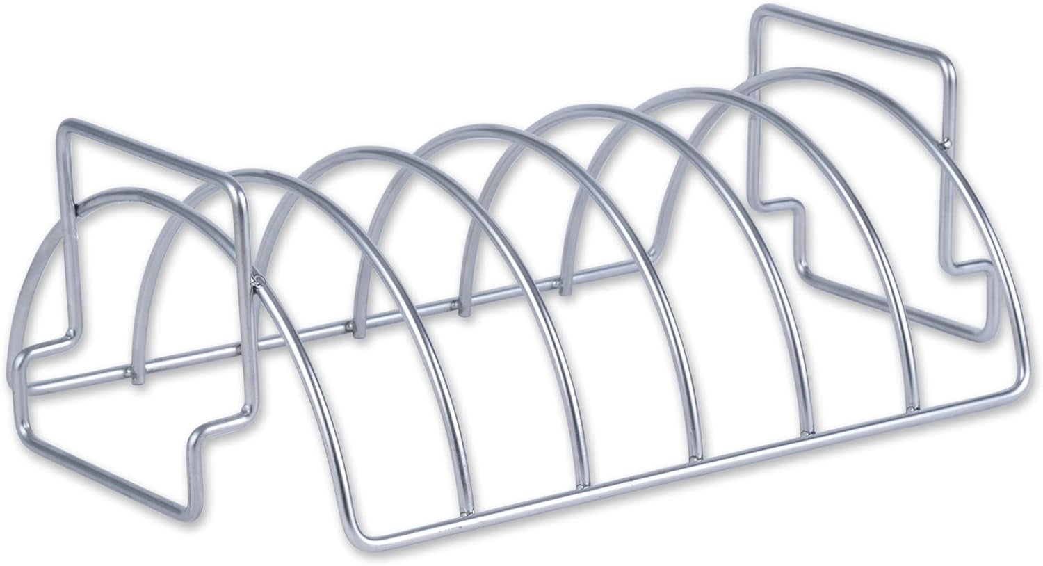 RSVP International Kitchen Roasting Pan Collection Durable Dishwasher Safe Stainless Steel. Reversible Rib/Roast Rack. 15.75X9.75X5.25 - Image 2