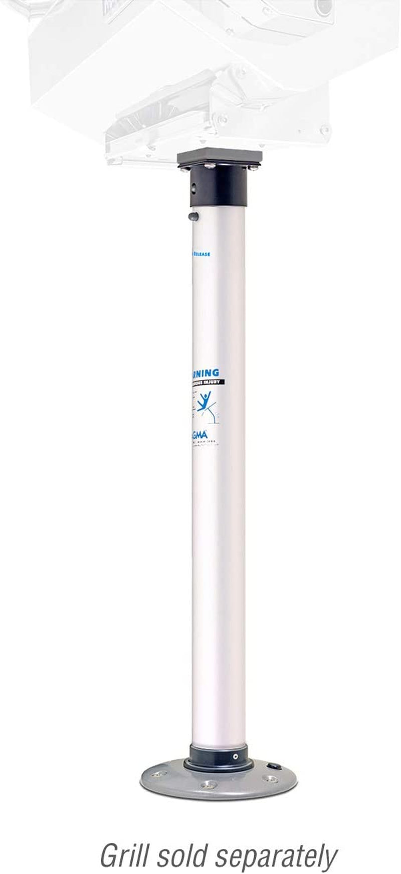 Products. Double Locking Stowable Pedestal Mount. T10-185. Silver. One Size - Image 4