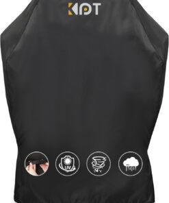 30 Inch Grill Cover - 420D Light Waterproof Grill Cover for Outdoor Grill. BBQ Cover with Air Vents. Straps. UV & Fade Resistant. Gas Grill Covers for Weber. Nexgrill. Char Broil. Etc. Black