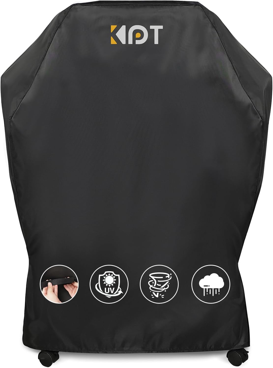 30 Inch Grill Cover - 420D Light Waterproof Grill Cover for Outdoor Grill. BBQ Cover with Air Vents. Straps. UV & Fade Resistant. Gas Grill Covers for Weber. Nexgrill. Char Broil. Etc. Black