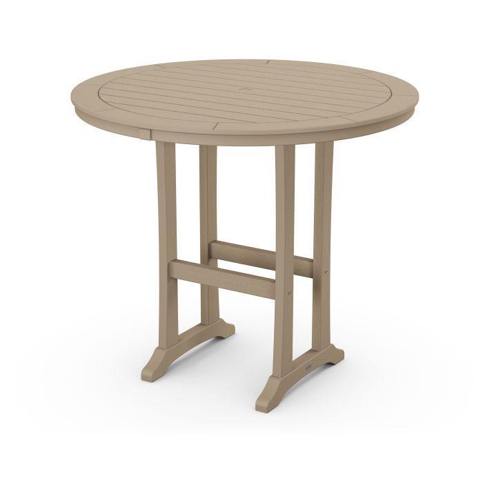Polywood: POLYWOOD Nautical Trestle 48 Round Bar Table - Image 20