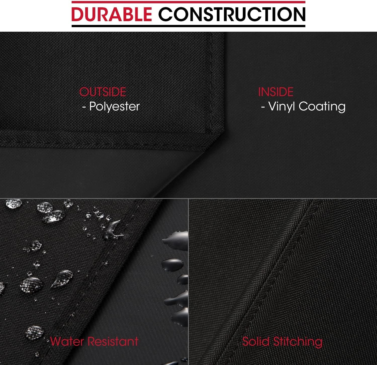 Unicook Heavy Duty Waterproof Barbecue Gas Grill Cover. 65-Inch BBQ Cover. Special Fade and UV Resistant Material. Durable and Convenient. Fits Grills of Weber Char-Broil Nexgrill Brinkmann and More - Image 7