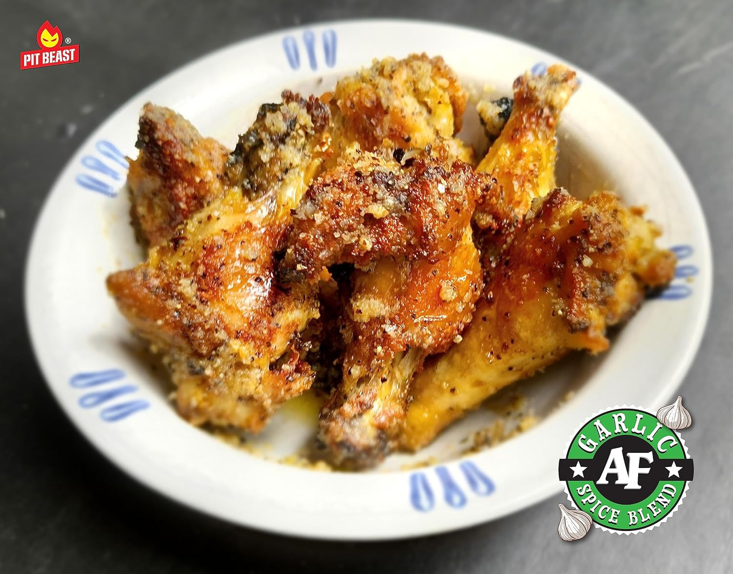 Pit Beast Garlic AF - Garlic. Salt. and Pepper BBQ Rub Seasoning | ALL PURPOSE EXTREME GARLIC FLAVOR SPICE BLEND | Chicken. Pasta. Veggies. Dips. Bread. Beef. Pork | 14Oz. - Image 4