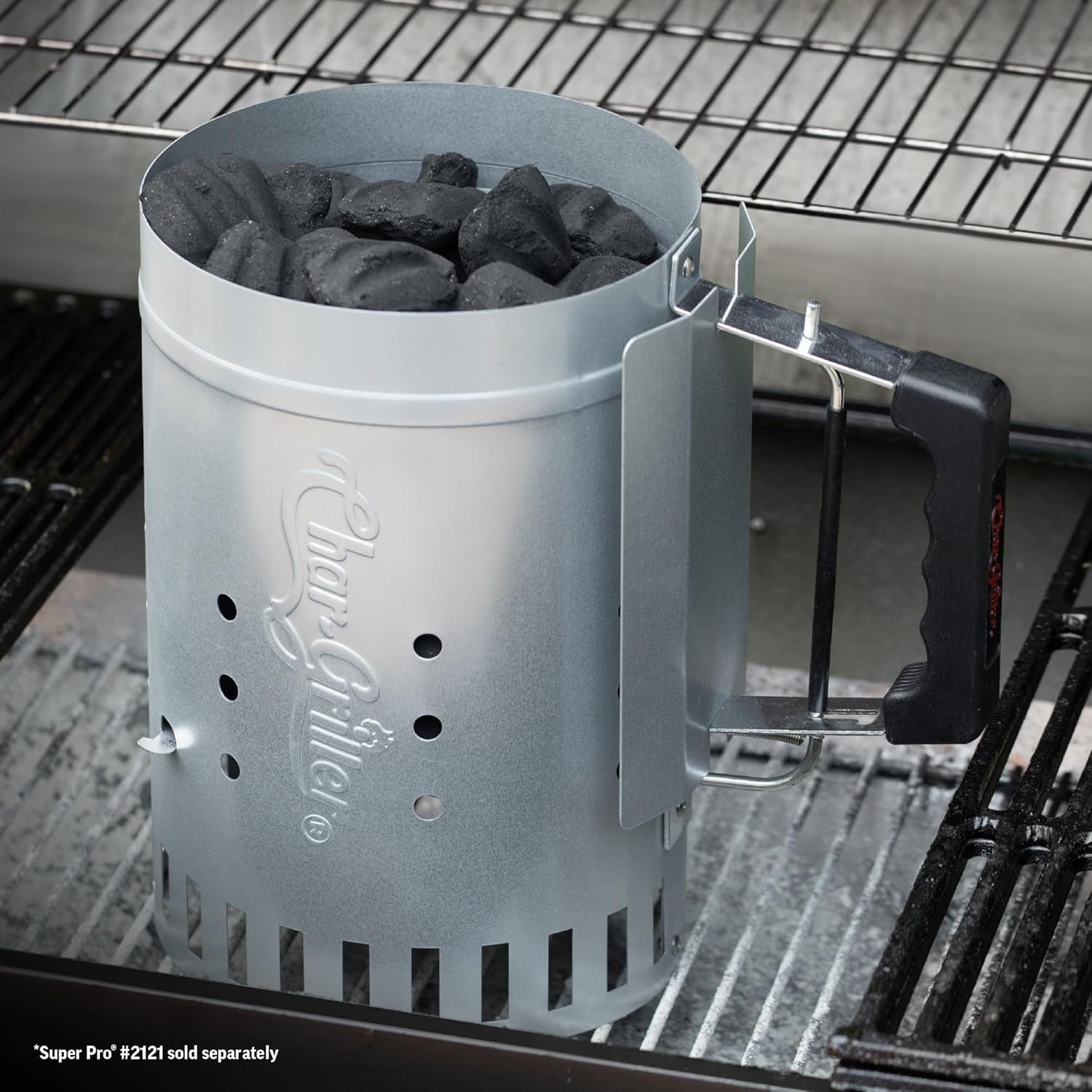Char-Griller 19586 Charcoal Chimney Starter. Stainless - Image 2