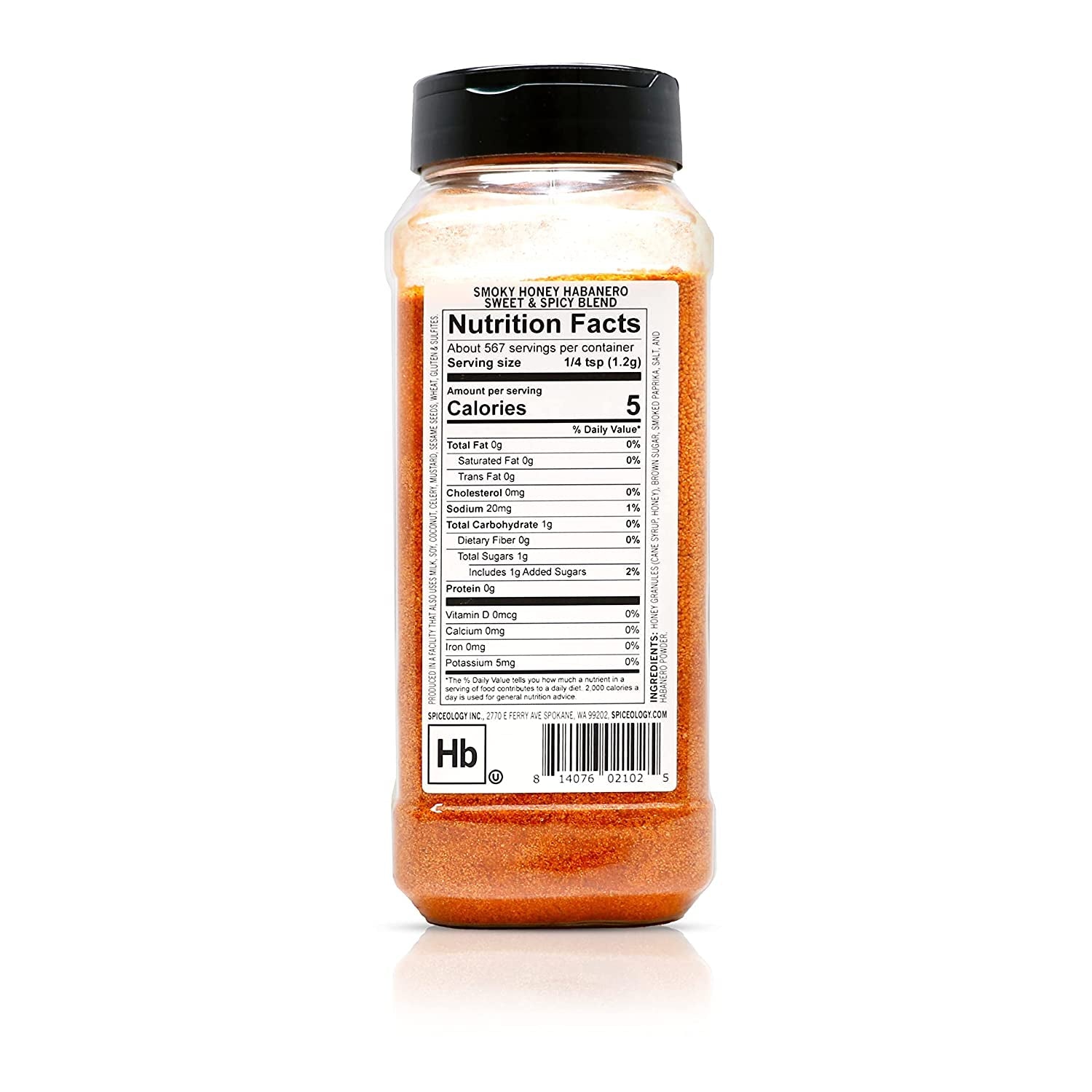 Spiceology - Smoky Honey Habanero - Sweet & Spicy BBQ Rub - Barbeque Rubs. Spice Blends and Seasonings for Smoking or Grilling - Use On: Chicken. Wings. Pork. Steak. Nuts. Butter. Bacon. or Burgers - 24 Oz - Image 2