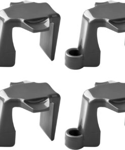 Boat Bumper Clips Hangers Adjusters Cleats 4Pack. Pontoon Fender Clips for Docking. Durable ABS Boat Fender Clips for 1 Inch and 1.25 Inch Square Tube. Grey