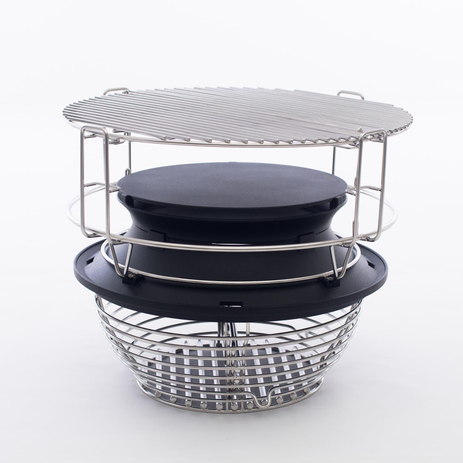 Kamado Joe: Classic Joe III w/ Cart. Hyperbolic Insert. Aluminum Side Shelves. Heat Def. D&C. Tools - Image 9
