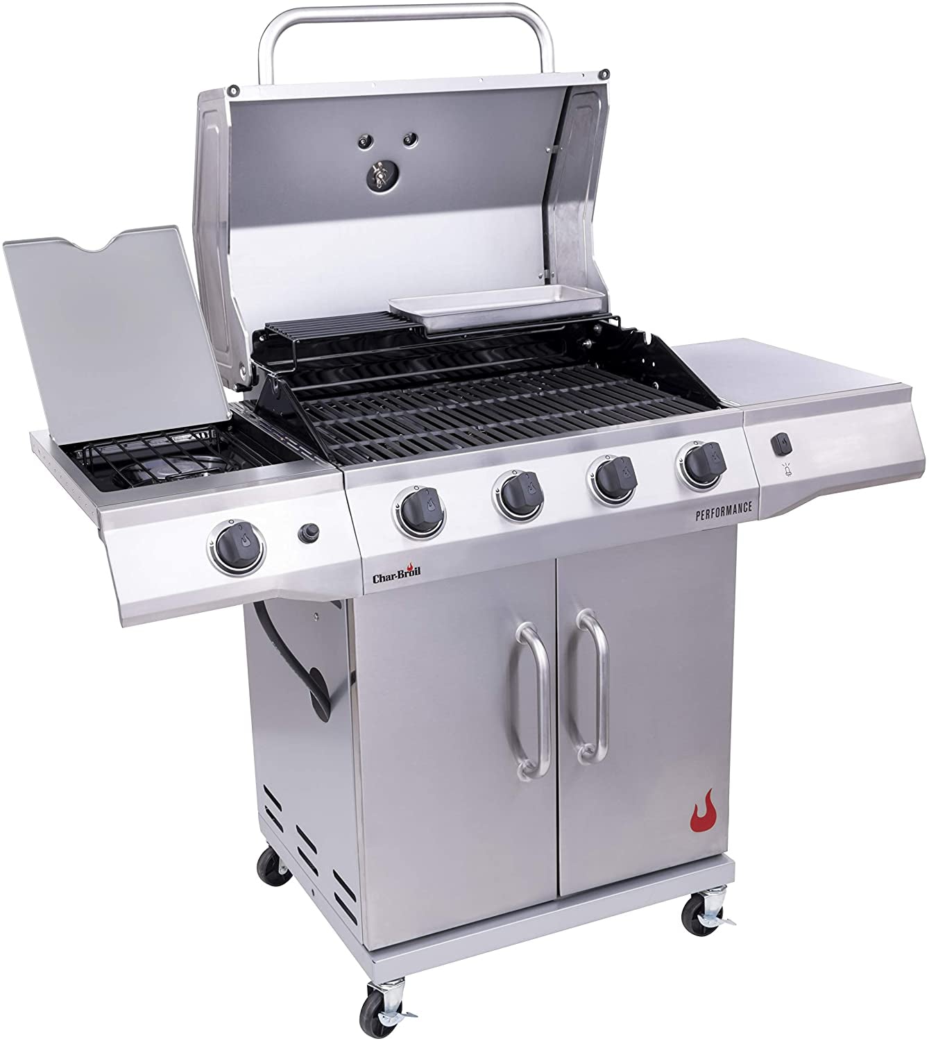 Performance Series Convective 4-Burner with Side Burner Cabinet Propane Gas Stainless Steel Grill - 463354021 - Image 3