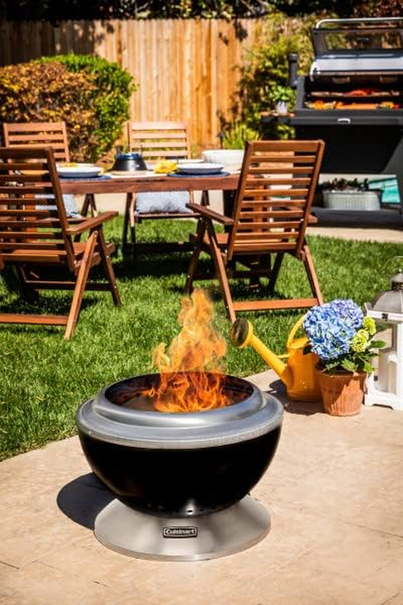 Cuisinart 24 Cleanburn Smokeless Fire Pit with Removable Base for Ash. Portable Outdoor Wood Burning Fireplace. Smoke Free Stainless Steel Outdoor Heater. Enhanced Airflow and Easy Cleanup - Image 17