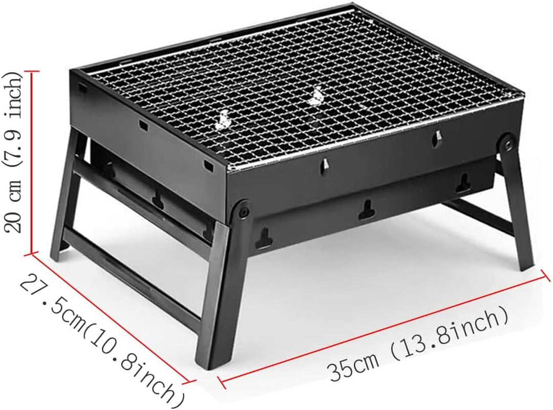 Folding Portable Barbecue Charcoal Grill. Barbecue Desk Tabletop Outdoor Stainless Steel Smoker BBQ for Outdoor Cooking Camping Picnics Beach - Image 2