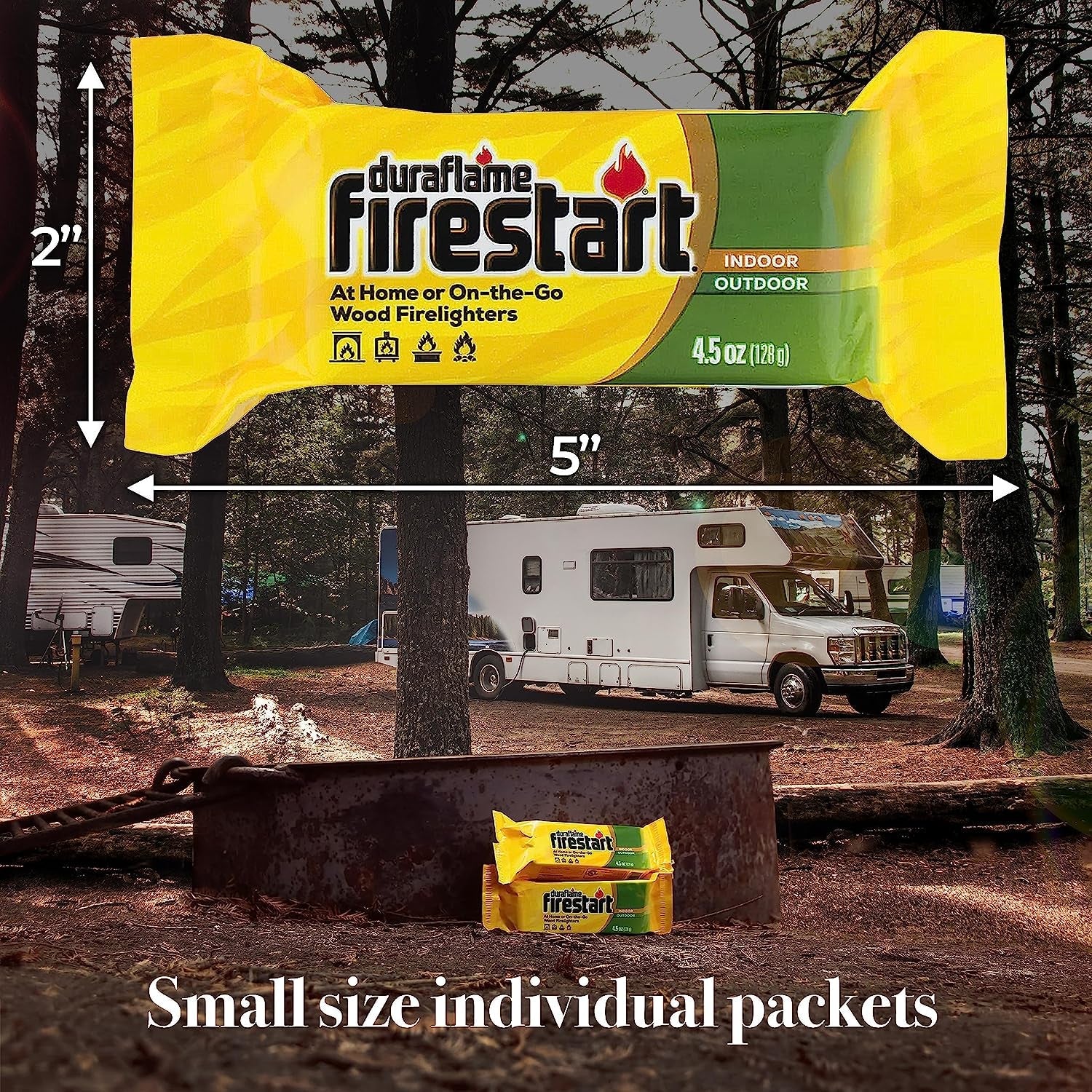 Fire Starter for Indoor and Outdoor Use - Quick Ignition Fire Logs for BBQ. Fireplace. Fire Pit and Campfires (24 Pack) - with 1 Bonus Fire Color Changing Packet - Image 4