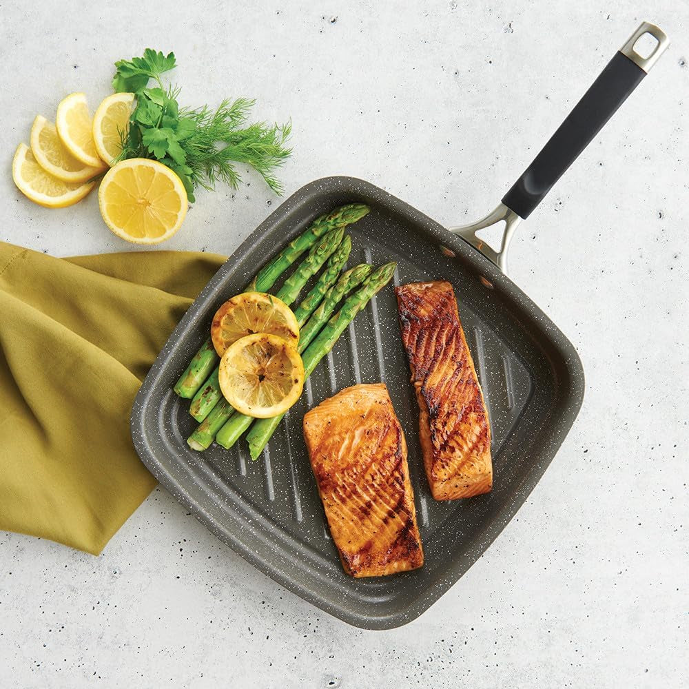 Verde Aluminized Steel Cookware with Ceramic Coating. Searing Grill Pan 10-Inch - Image 3