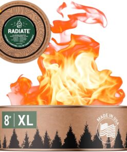 Radiate XL 8 Portable Campfire as Seen on Shark Tank - up to 5 Hours of Burn Time - Reusable Travel Fire Pit for Camping and Beach - Great Alternative to a Real Fire - Made in USA (Eucalyptus Scent)
