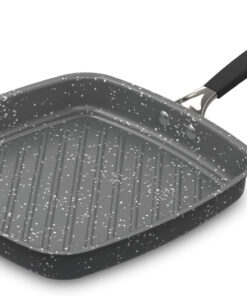 Verde Aluminized Steel Cookware with Ceramic Coating. Searing Grill Pan 10-Inch