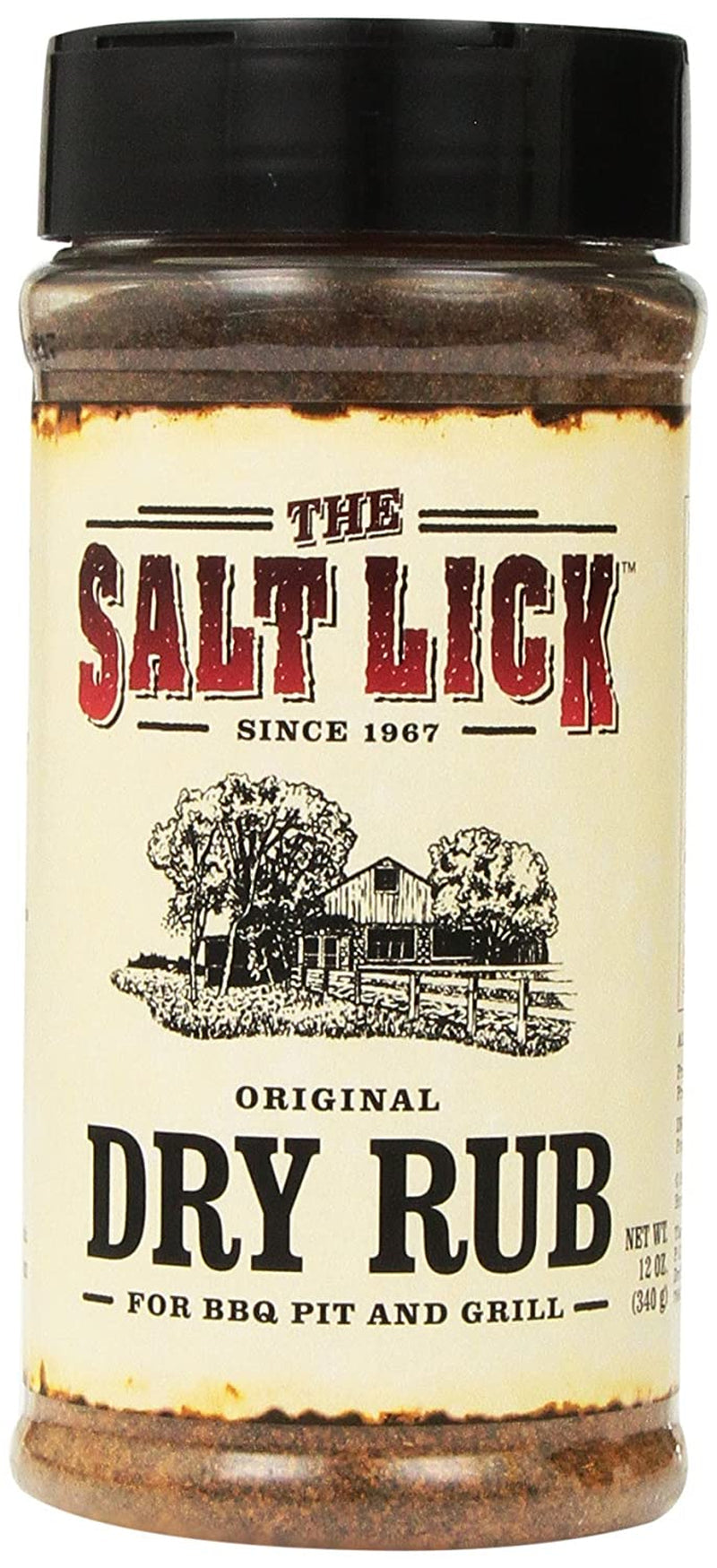 Salt Lick Original Dry Rub Seasoning - for BBQ Pit & Grill. 12 Oz