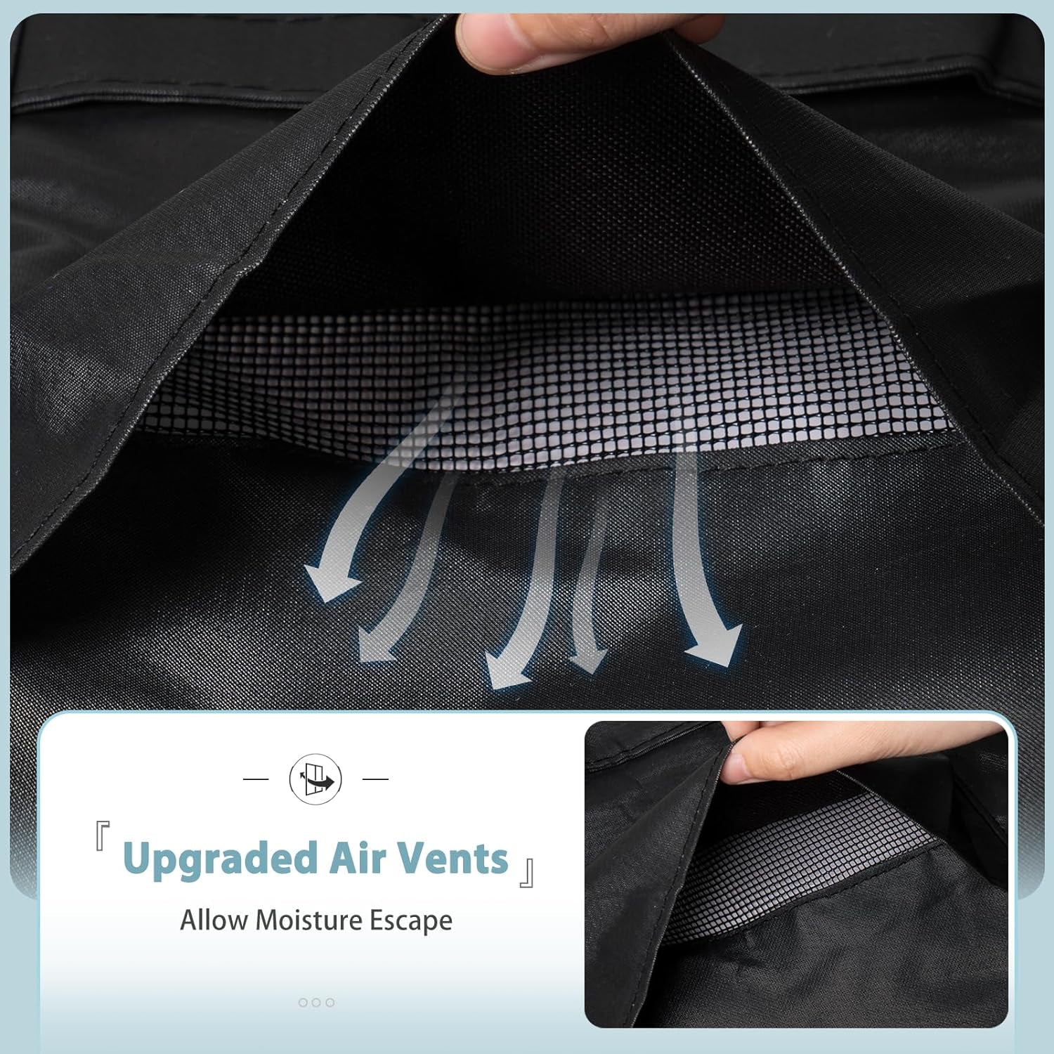 Griddle Cover for Blackstone 36 Inch Griddle with Hood. Heavy Duty Waterproof 5482 Premium Flat Top Gas Grill Cover with Large Air Vent and Click-Close Straps. Black - Image 4