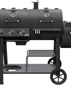 OKLAHOMA JOE'S® Canyon™ Charcoal and Propane Gas Combination Smoker and Grill. Black Steel. 24203004
